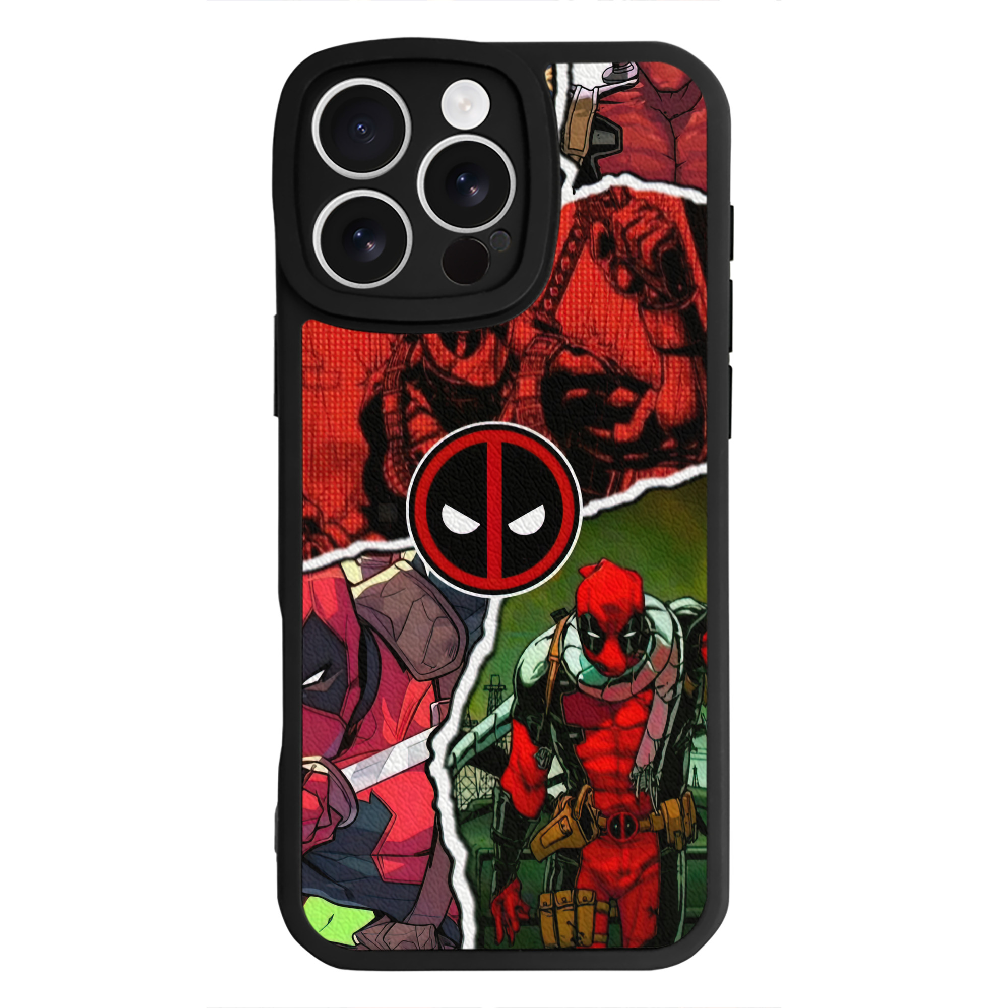 （画像用） Deadpool デッドプール 【iPhone 16シリーズ対応】シリコンスマホケース（レザー調） 材質：シリコン